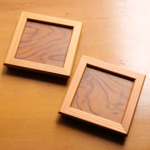 SA0870　酒田杉のコースター　2枚