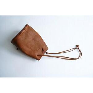 【レザー巾着】Drawstring bag　カラー：Red Brown【かばん ファッション 人気 おすすめ 】