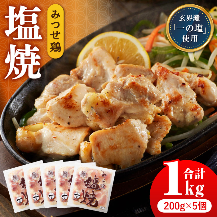 人気ブランド鶏の逸品！赤鶏「みつせ鶏」塩焼 1kg（200g×5袋） 【スピード発送】  吉野ヶ里町/ヨコオフーズ [FAE040]
