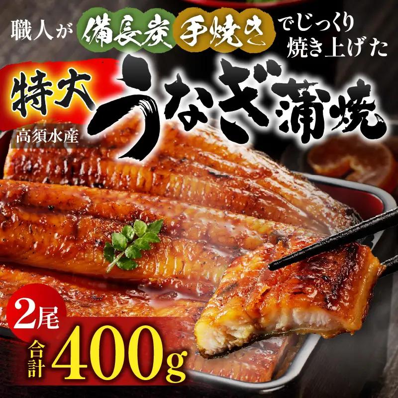 うなぎ 蒲焼 うなぎ[国産 2尾 備長炭手焼き 400g]