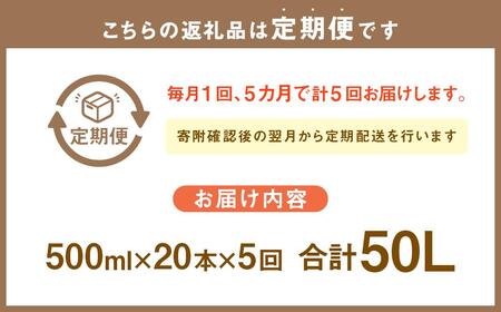 【5回定期便】小樽の造り酒屋 本みりん(500ml×20本)
