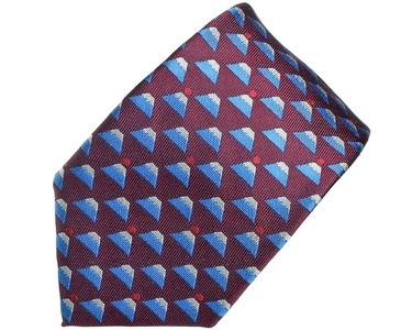 ネクタイ　富士桜工房　ダイヤモンド富士（臙脂ラメ）