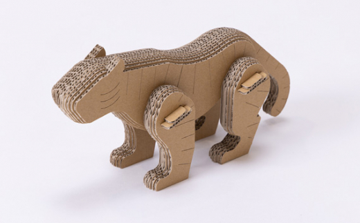 No.215 段ボール製工作キット　干支シリーズ　トラ ／ インテリア 情操教育 愛知県