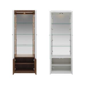 ミュージアム 幅60cm コレクションボード コレクション棚 ガラス棚 高級 大川家具 壁面収納 LEDライト【開梱設置】