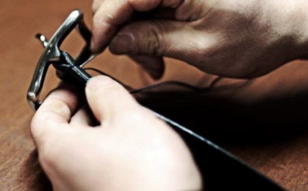 【Alt81】イタリア産皮革を使用したメンズベルト(サイズ：M、カラー：ダークブラウン)