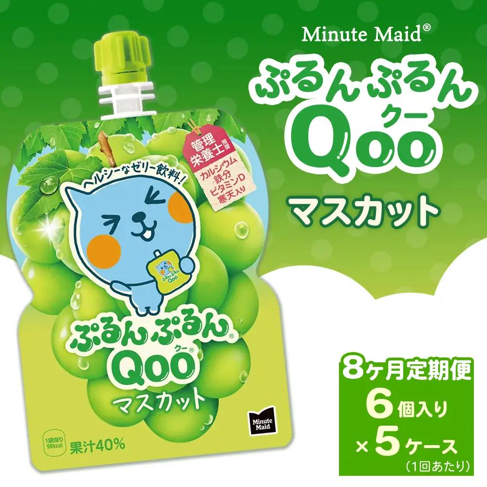 【定期便8ヶ月】ミニッツメイド ぷるんぷるんQoo（クー） マスカット 6個入り×5ケース | コカコーラ ゼリー飲料