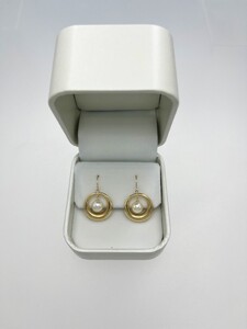 K18　アコヤパール　アメリカンピアス　KE0863