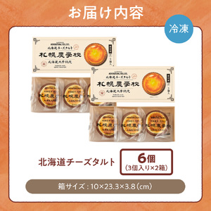 北海道チーズタルト　６個｜ 札幌農学校 スイーツ お菓子 北海道 札幌市
