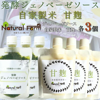 【ふるさと納税】発酵ジェノベーゼソース&甘麹　各3パックセット B5-13【配送不可地域：離島】【1619105】