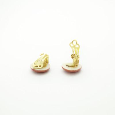 ふるさと納税 瑞浪市 【美濃焼】ピンクむらタイルイヤリング(直径15mm) |  | 01