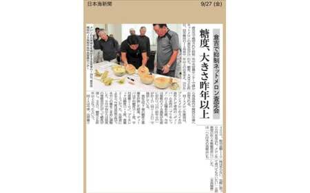 【倉吉産】ディーバメロン 約2.7kg（10月発送） ディーバメロン