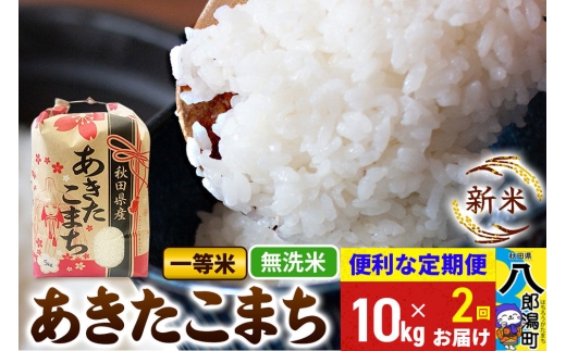 《新米》《定期便2ヶ月》あきたこまち 一等米 10kg【無洗米】 令和8年産 秋田県産 こまちライン [新米 こまちライン あきたこまち ブランド米 お米 白米 精米 米どころ 秋田 秋田県産]