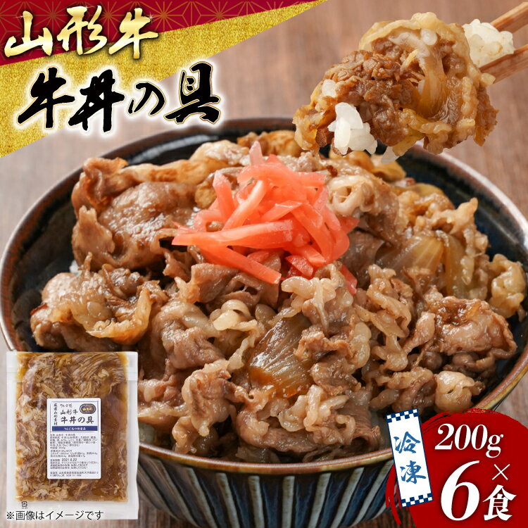 【ふるさと納税】牛丼 冷凍 山形牛 牛丼の具 200g 6食 セット [tk06ays660003 山形県 高畠町 りんご苑] レトルト 時短 簡単 手軽