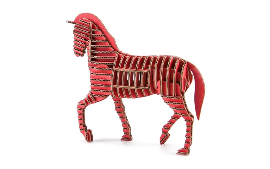 段ボール製組立キット 2026 干支 【午段（うまだん）/ レッド】 1体分_2623R