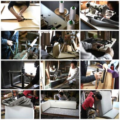 ふるさと納税 大川市 Bolo 3人掛け ソファ 【グレー×ダークグレー×チェック/ウォールナット/ 幅180cm】 |  | 03