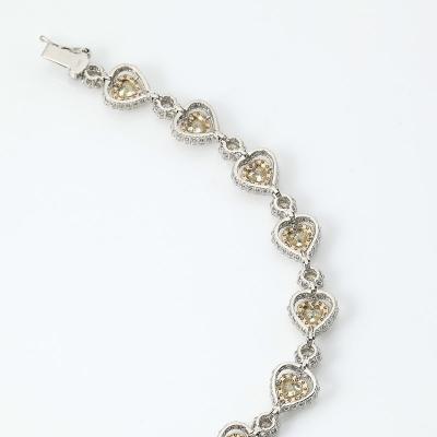 ふるさと納税 甲府市 PT900/K18PG　ハートブレスレット　ダイヤモンド【5.80ct】鑑別書付　K05153-H |  | 02