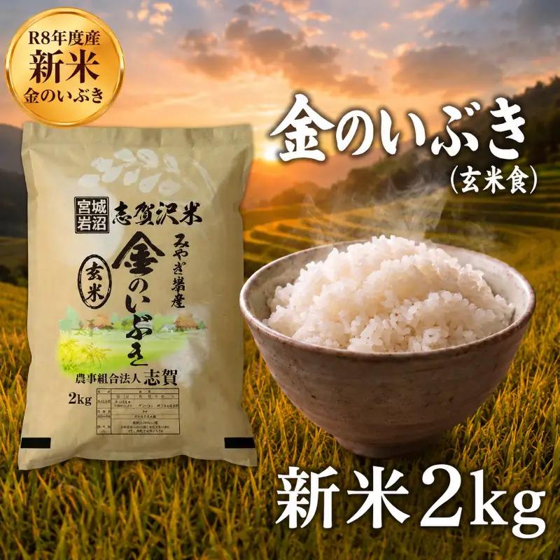 新米 令和8年産 金のいぶき 2kg  玄米
