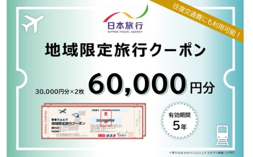 【高知市】 日本旅行 地域限定旅行クーポン60,000円分 /5年間有効 高知市 旅行 ホテル 航空券 JR券に使用可能 【株式会社日本旅行】 [ATHI003]