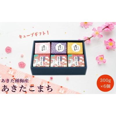 ふるさと納税 能代市 白米 無洗米 あきたこまち 300gキューブ ギフト 300g×6個 [No.5335-0205]