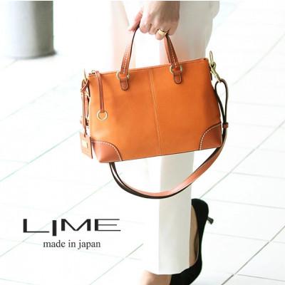 ふるさと納税 高松市 LIME(ライム)シルキーレザー 2wayミニバッグ [L-1936]　color:オレンジ |  | 03