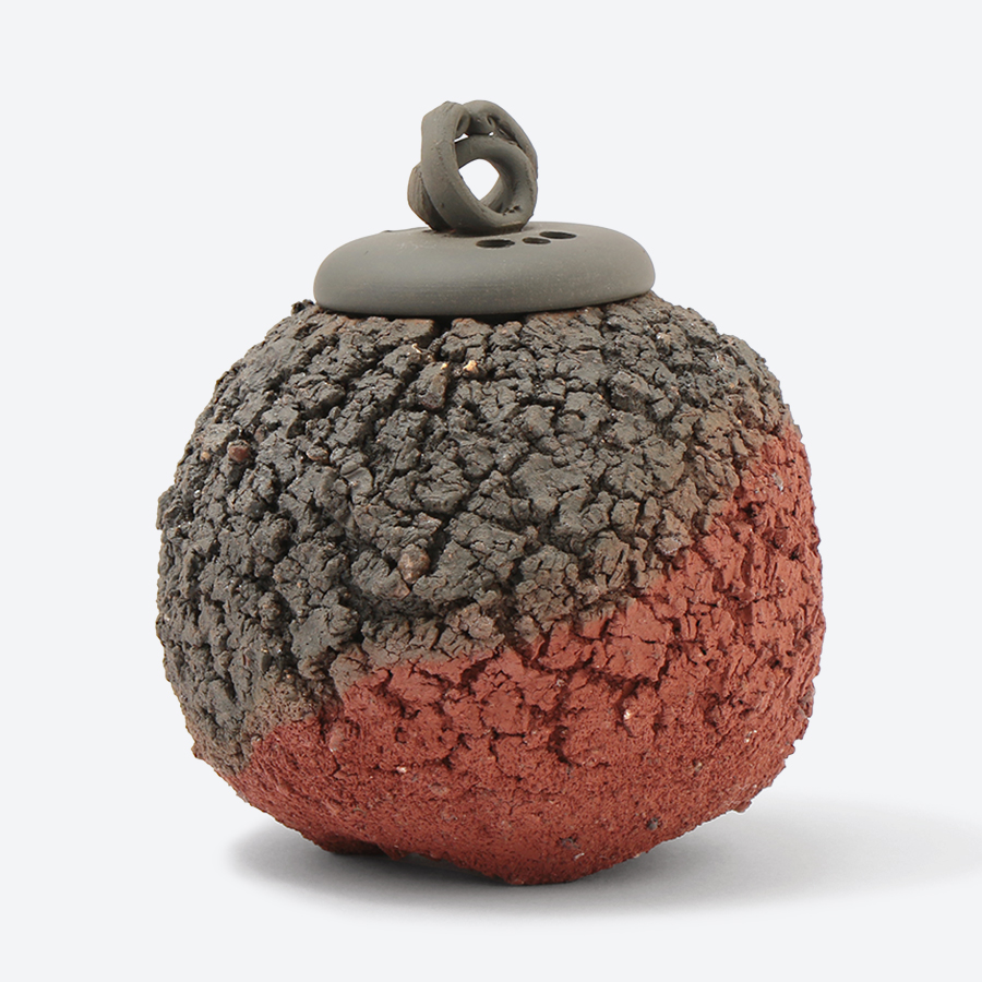 ＜伊藤赤水＞五代赤水　無名異窯変香爐（限定1点）