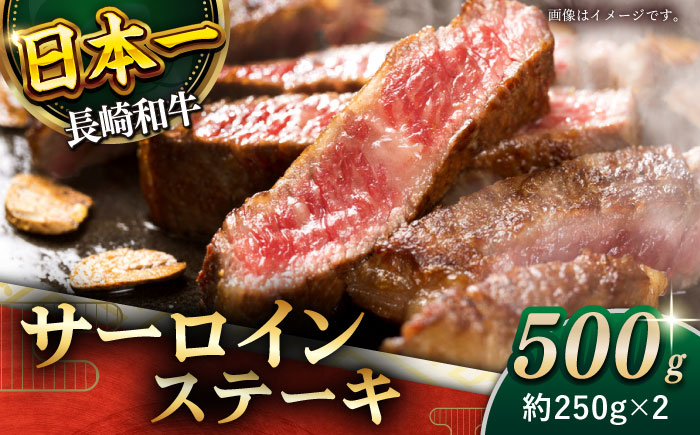 【極厚！】長崎和牛 サーロイン ステーキ 計500g （約250g×2枚）【黒牛】 [QBD011] 和牛 ステーキ サーロイン 焼肉 サーロイン ステーキ さーろいん 牛肉 和牛 国産牛