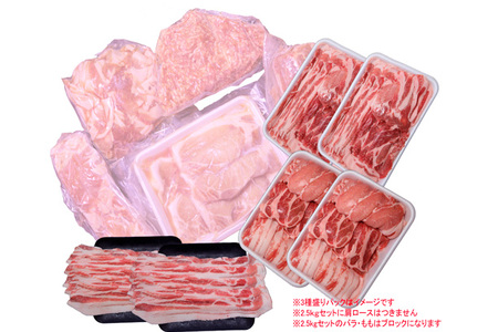 No.840 坂東市産の豚肉バラエティセット　約2.5kg