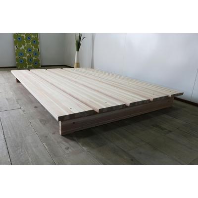 ふるさと納税 大川市 <調湿のある杉材>国産杉ロータイプベッド/ダブルベッド/組み立て式/無塗装/大川家具 |  | 01