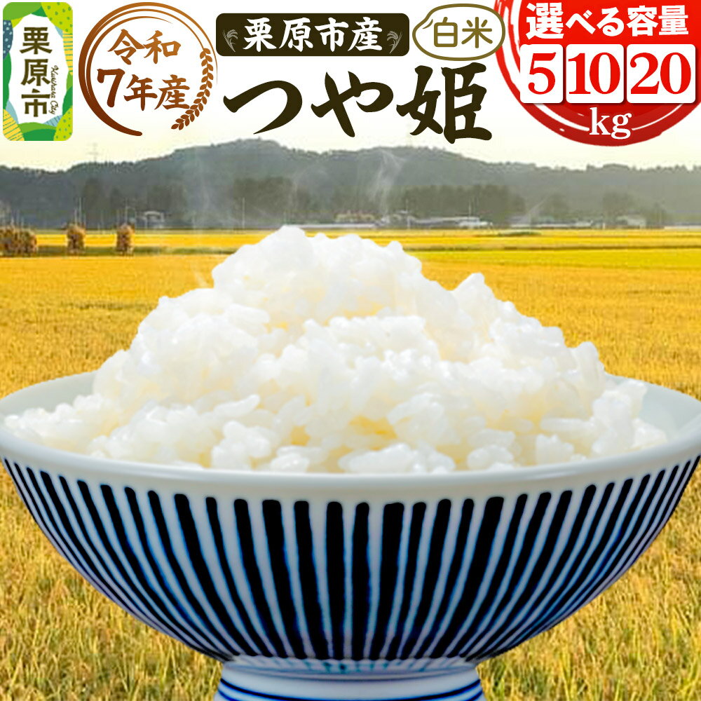 【ふるさと納税】《令和7年産》【白米】栗原市産 つや姫 【選べる容量5kg／10kg／20kg】 精米 ブランド米 黒澤農産 宮城県 栗原市