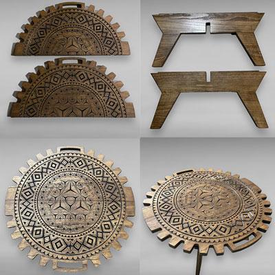 ふるさと納税 下呂市 【チーク】スプリットテーブル　ディープシャドウ(1台)専用袋付き テーブル【93-3【2】】 |  | 03