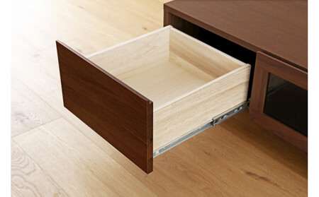 【開梱設置】高野木工 レッチェ 200TVボード WN (黒ガラス) 【10年保証】