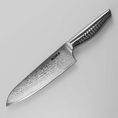 ふるさと納税 関市 MOKA ダマスカス 三徳包丁 〜オールステンレス 一体型 にぎりやすい 女性向け 洗いやすい |  | 02