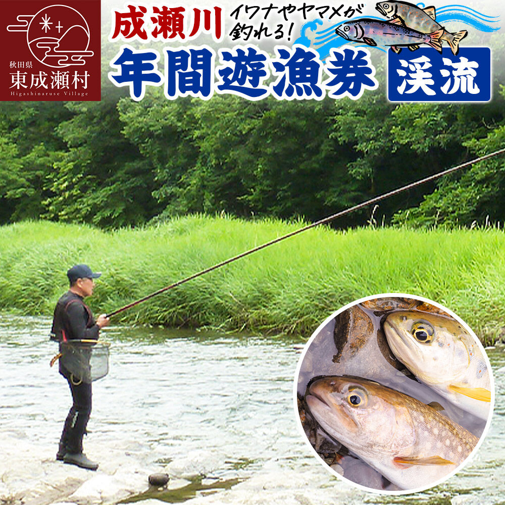 【ふるさと納税】成瀬川 年間遊漁券（渓流）渓流魚 イワナ ヤマメ 川釣り 渓流釣り フィッシュパス 秋田県