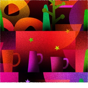 【絵画】 ピエゾグラフ 「塔と器」 額装サイズ 266mmx266mm 【 しかくいえ ピエゾグラフ 額入り 額縁付 アート インテリア 現代版画 絵画 版画 贈り物 贈答 プレゼント ギフト 綾部 