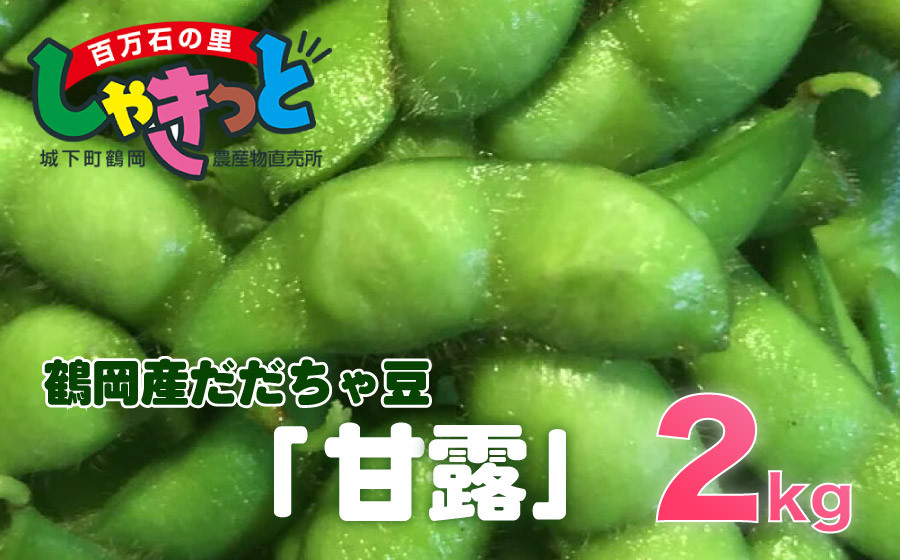 
【令和6年産先行予約】 産直発送！鶴岡特産 だだちゃ豆「甘露」2kg（500g×4袋）　百万石の里しゃきっと　A26-602
