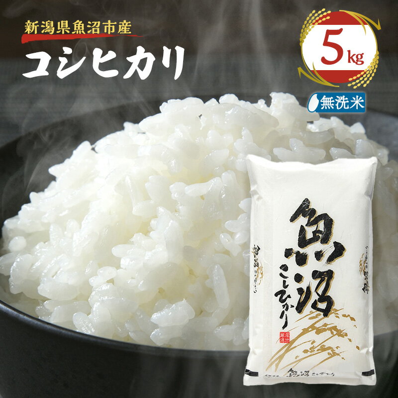 【ふるさと納税】【雪国逸品 無洗米5kg】越後魚沼郷 魚沼産コシヒカリ　お届け：寄附入金確認後、約2週間～1ヶ月ほどでお届けとなります