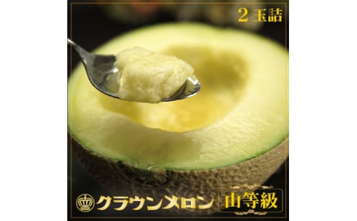 ＜通年出荷＞クラウンメロン(山等級)　2玉詰【1104736】