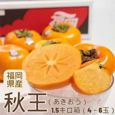 ふるさと納税 宇美町 【先行受付】柿「秋王(あきおう)」1.5kg箱(4-6玉)福岡限定!ブランド(宇美町)