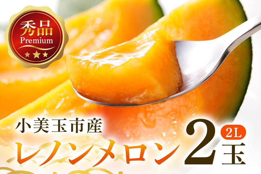【数量限定・期間限定】おみたまレノンメロン（赤肉）2玉 メロン 秀品 茨城県産 めろん 52-D