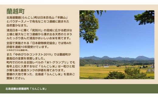 <令和5年度> らんこし米 ななつぼし 2kg (ウレシぱファーム)