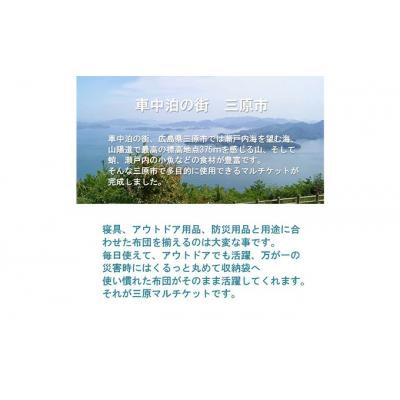 ふるさと納税 三原市 三原マルチケット 防災 寝袋 車中泊 羽毛布団 収納袋付 多目的 シングル [016-107] |  | 02