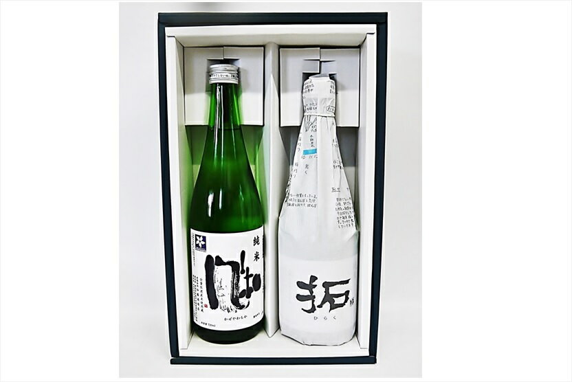 【ふるさと納税】日本酒 金鶴 純米酒セット 720ml×2本 風和 拓 佐渡産米 清酒 コク キレ やや辛口 飲み比べ 佐渡の地酒 冷酒 燗酒 晩酌 家飲み 新潟県 佐渡市