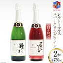 【ふるさと納税】ワイン 白ワイン シャトーマルス スパークリングワイン 白&ロゼ 750ml×2本 セット [まあめいく 山梨県 韮崎市 20742604] ロゼワイン ロゼ スパークリング ピンク 甘口 辛口 フルーティー