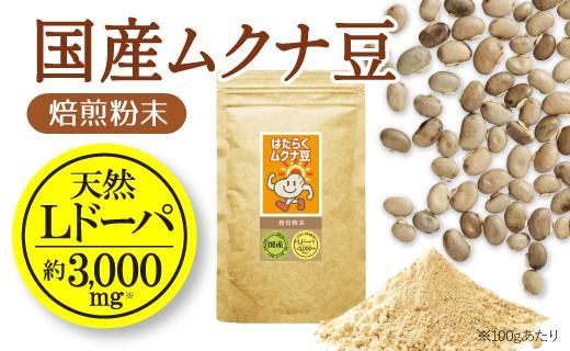 八升豆[国産ムクナ豆]粉末 300g×１袋【老舗生薬屋の八升豆】 hoso013A