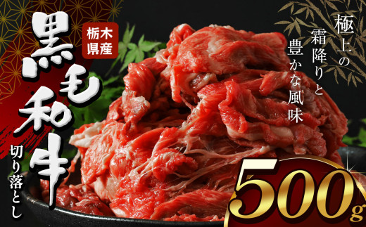 栃木県産牛 黒毛和牛 切り落とし 500g  |  牛肉 国産 牛丼 すき焼き しゃぶしゃぶ 栃木県 下野市