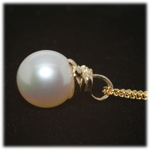 アコヤ真珠 パール ペンダント 9mm K18YG アコヤ 真珠 （25073）