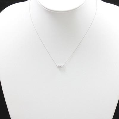 ふるさと納税 韮崎市 ネックレス PT900 プラチナ ダイヤモンド 0.3ct  両吊ライン ペンダント f030-pt |  | 03