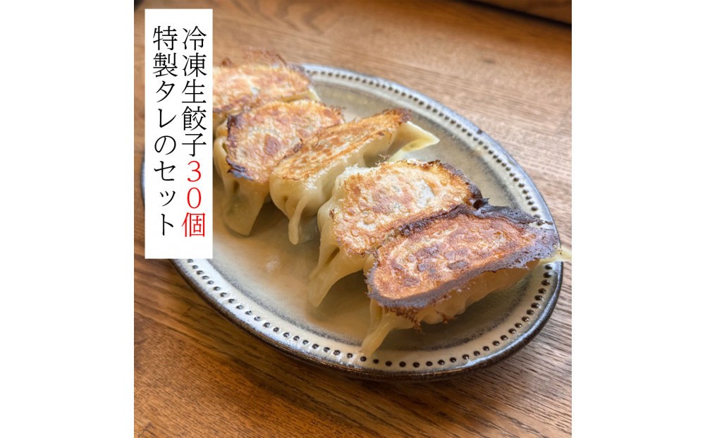 
                  冷凍生餃子30個と特製タレのセット
                
