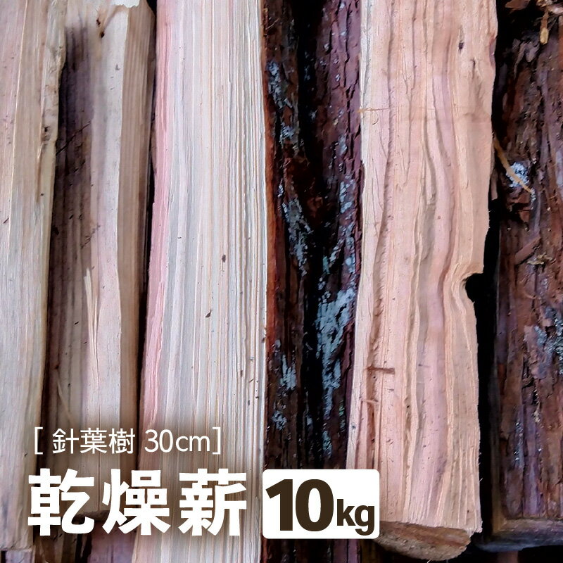 【ふるさと納税】乾燥薪 針葉樹 30cm 約10kg【キャンプ アウトドア 焚き火 薪ストーブ 暖炉 ピザ窯 杉 焚き付け用】