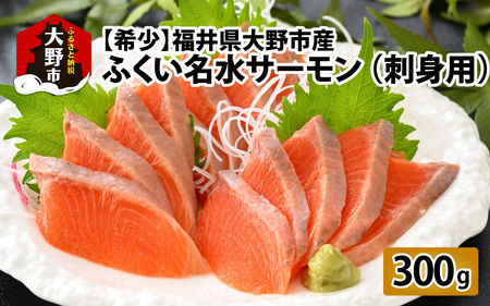 【希少】福井県大野市産 ふくい名水サーモン 300g（刺身用）真空冷凍 （皮なし・骨取り）[A-014008]